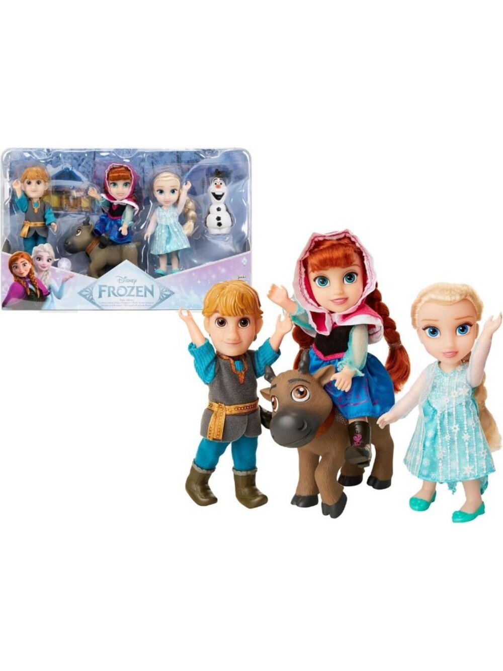 Deluxe Frozen Doll Gift Set - Anna, Elsa, Kristoff, Sven & Olaf - 6